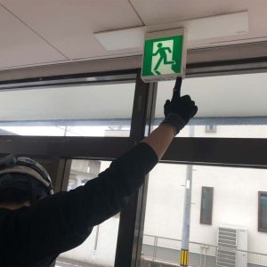 岐阜市の消防設備点検の様子 