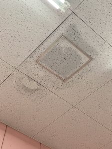 天井漏水の様子