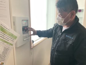 自動火災報知設備 受信機 点検作業