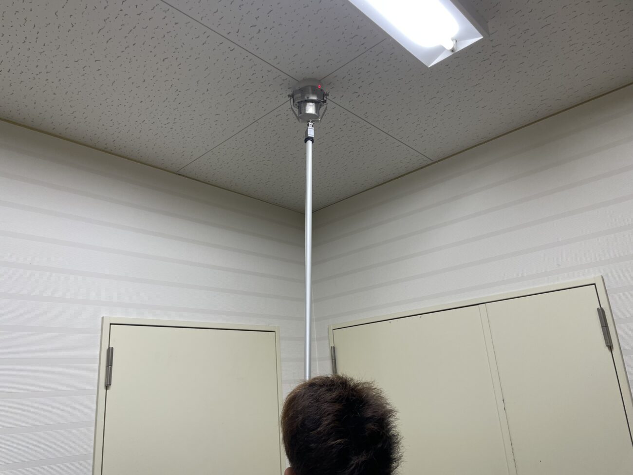 熱感知器 加熱試験 作動確認の様子