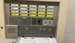 名古屋市の消防設備点検で確認した火災受信機の外観状況