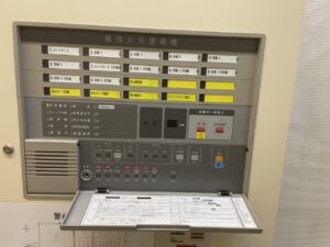 名古屋市の消防設備点検で確認した火災受信機の外観状況