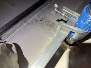 スプリンクラーヘッド周辺の漏水跡確認