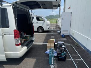 名古屋市でスプリンクラーヘッドとフレキ管を交換した消防設備工事の施工写真