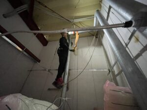 フレキ管交換後の接続部確認状況