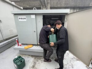 岐阜県で実施した非常用発電設備のメンテナンス