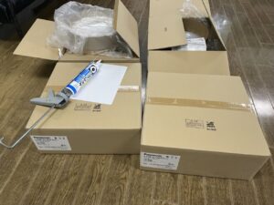 防水型LED照明交換工事