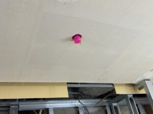 新しい区画に合わせて増設したスプリンクラーヘッド