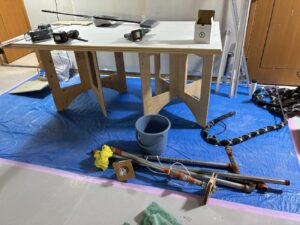 間仕切り変更に合わせて再構成したスプリンクラー設備