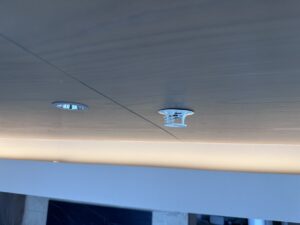一宮市で実施したスプリンクラーヘッド高さ調整の施工前