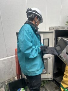 岐阜市で行った非常用発電設備の負荷試験と状態確認