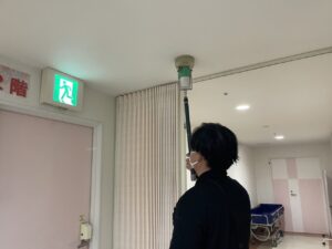一宮市の介護施設で火災感知器の消防設備点検